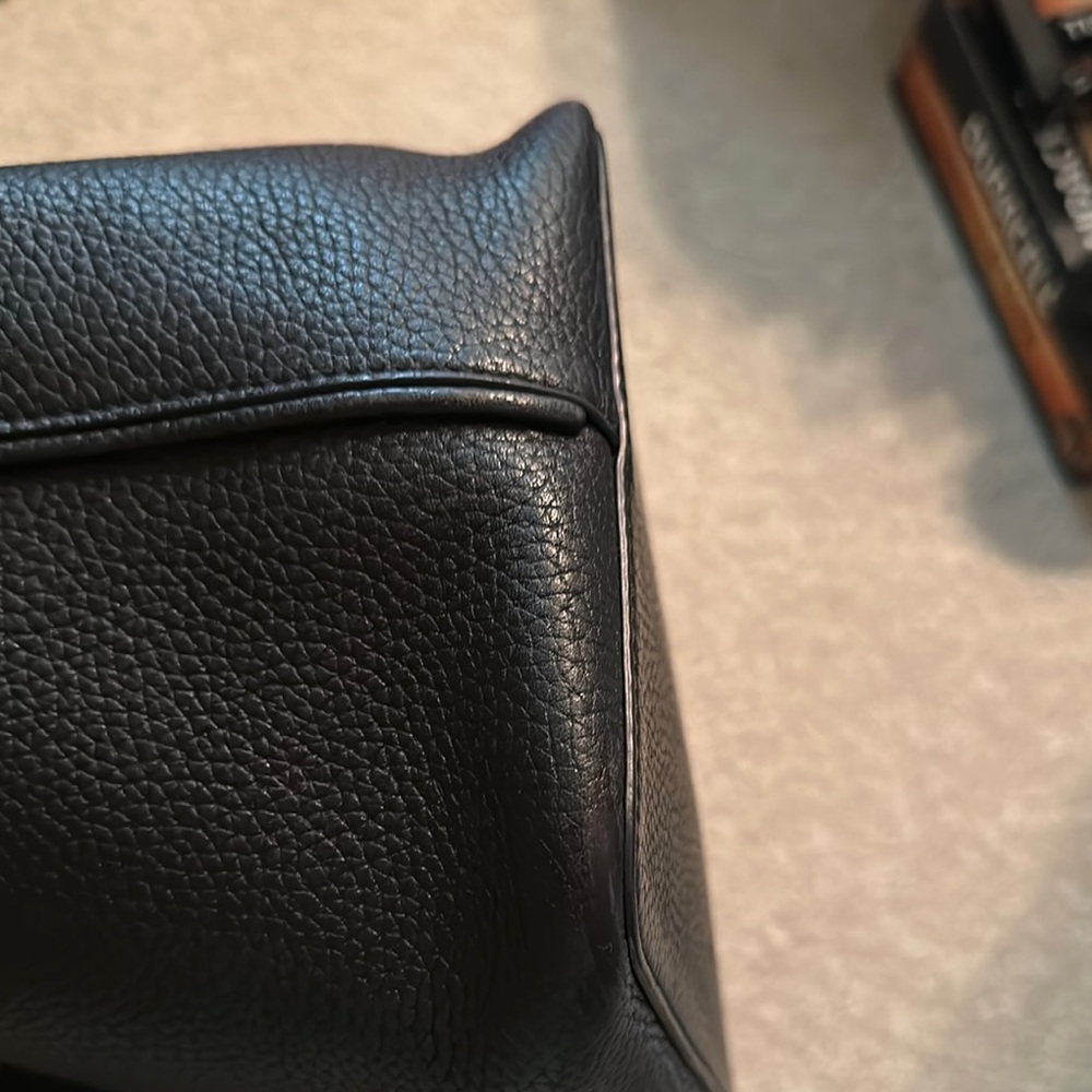 Tory Burch Black Pebbled Leather Hobo - Picture 8 of 9
